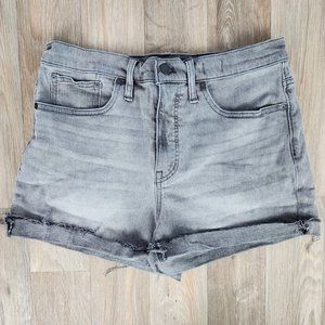 Madewell High Rise Denim Shorts Women's Size 28 Gray Charcoal Wash Cut Offs